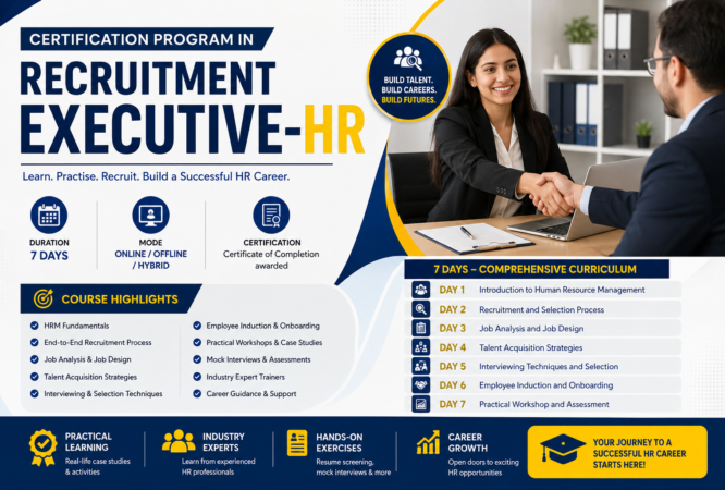 Certification Program in Recruitment Executive-HR